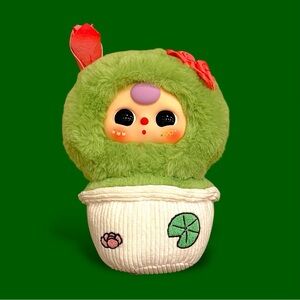 Baby Three A Small Flower Pot Plush Pendant Cactus